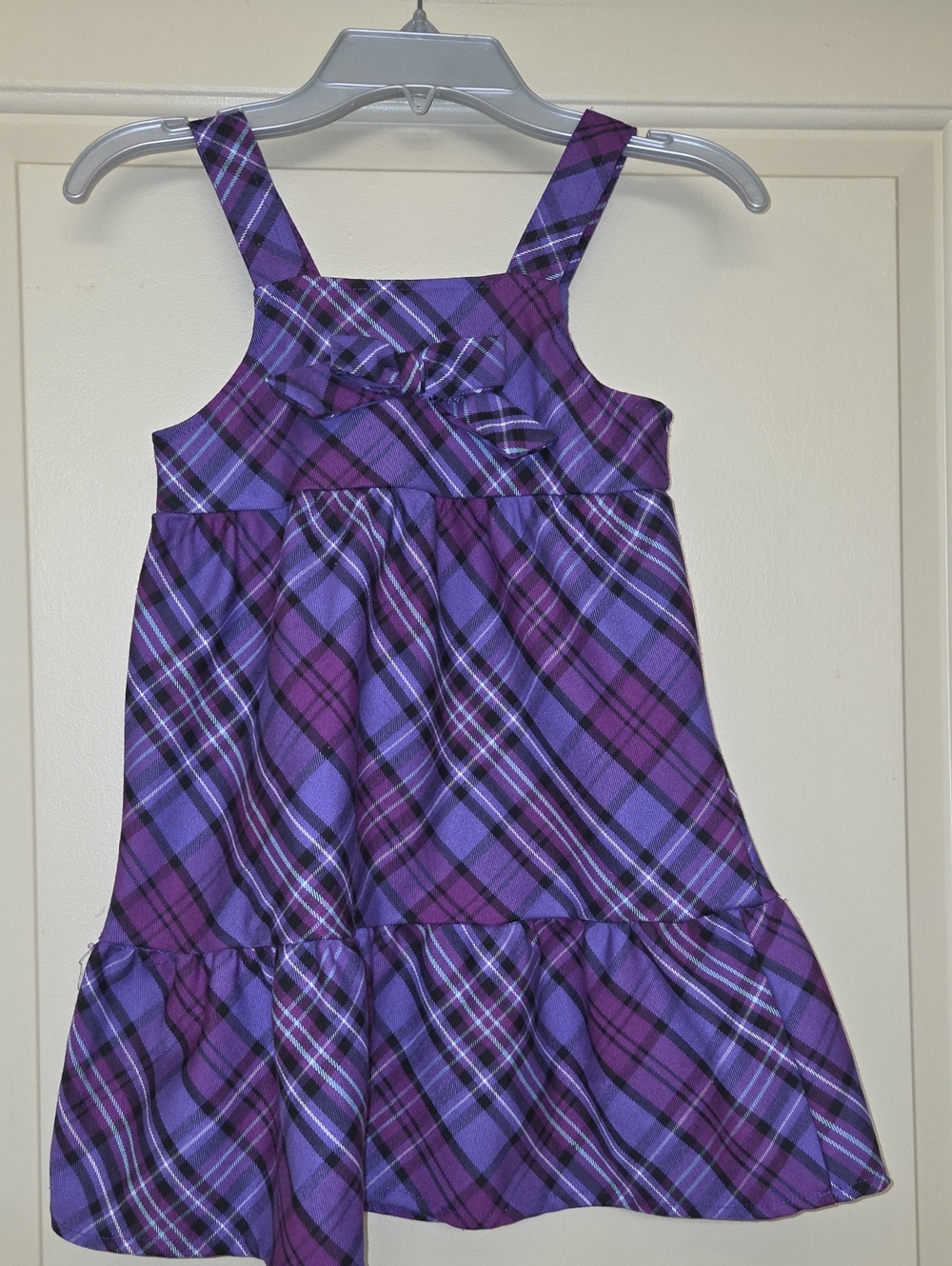 Wonderkids Purple Plaid Sundress